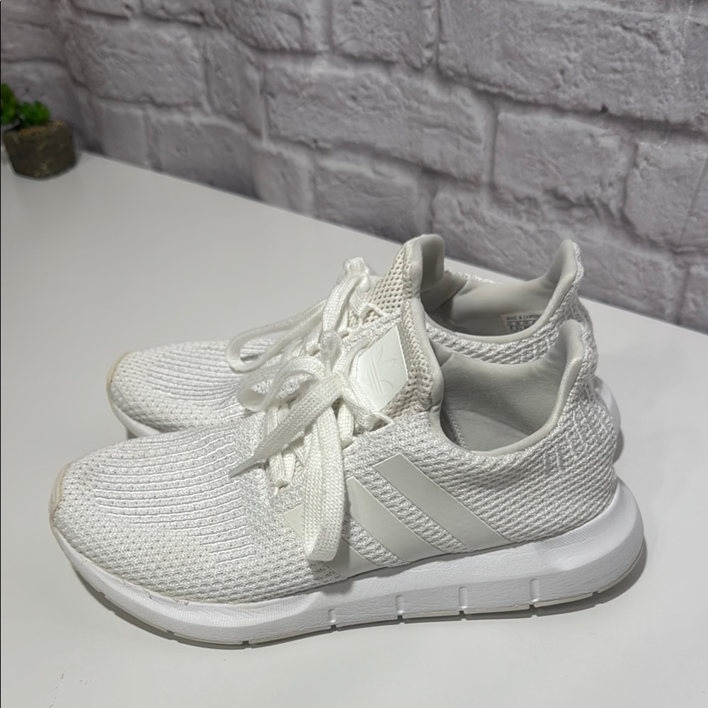 Adidas White Knit Sneakers